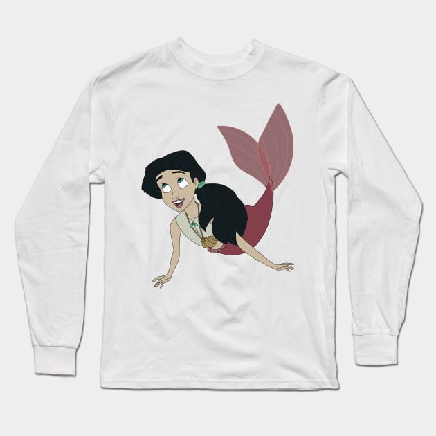 Melody the Mermaid Long Sleeve T-Shirt by GoneawayGames